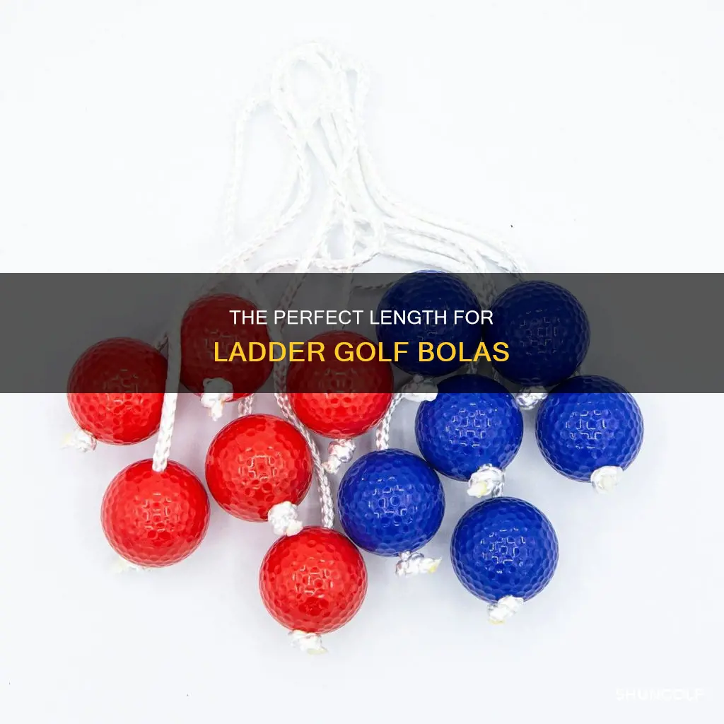 how long are ladder golf bolas