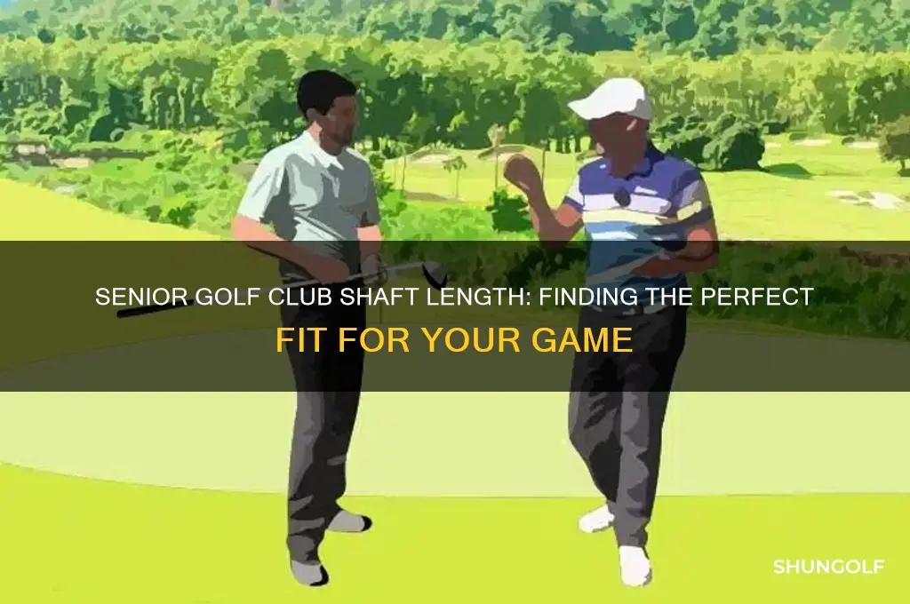 how long are senior golf club shaft