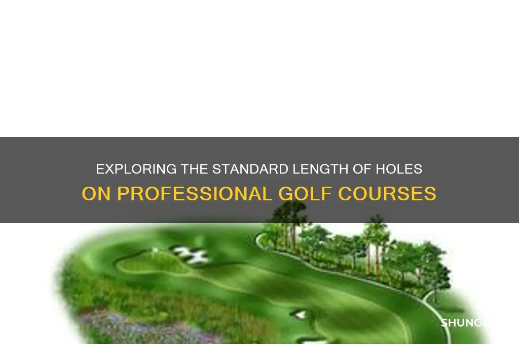 how long areholes on profezsional golf courses