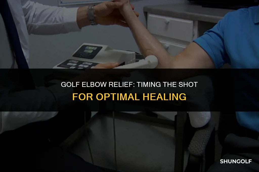 how long before shot for golf elbow takes affect