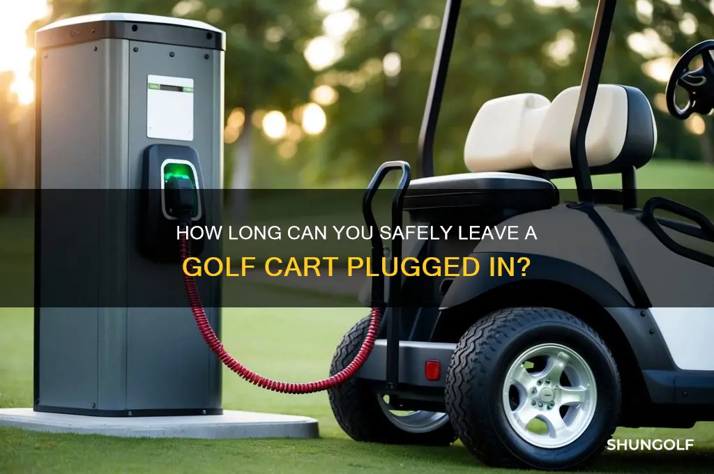 how long can you leave a golf cart plugged in