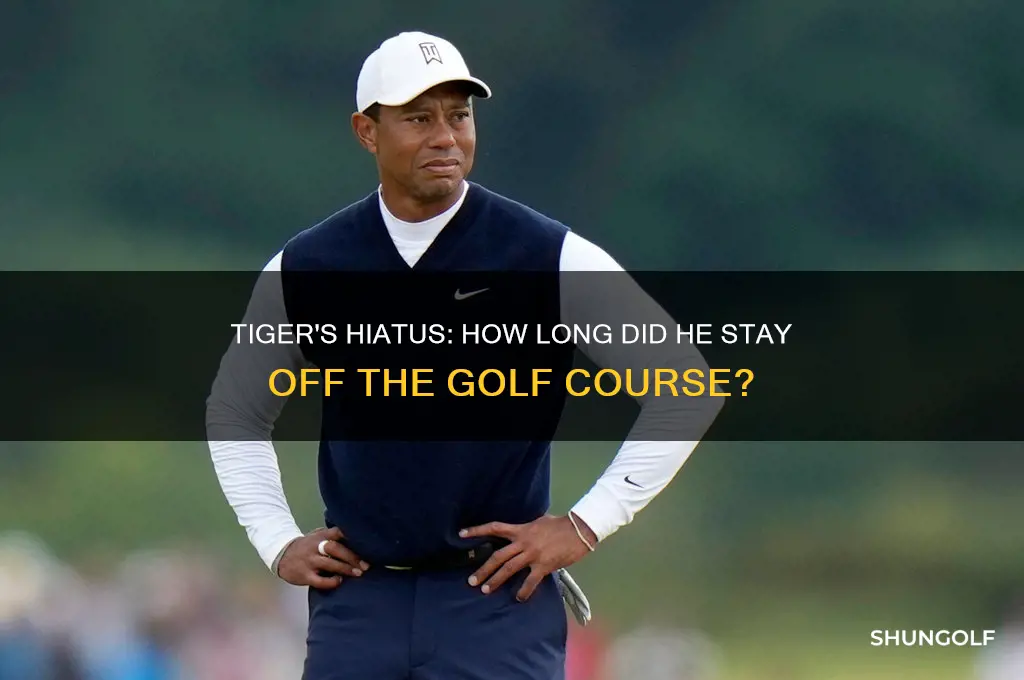 how long did tiger not play golf after incident