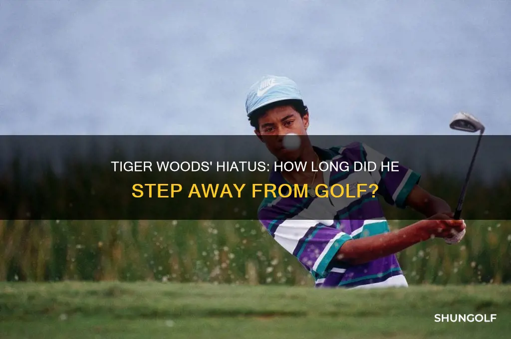 how long did tiger woods take off of golf