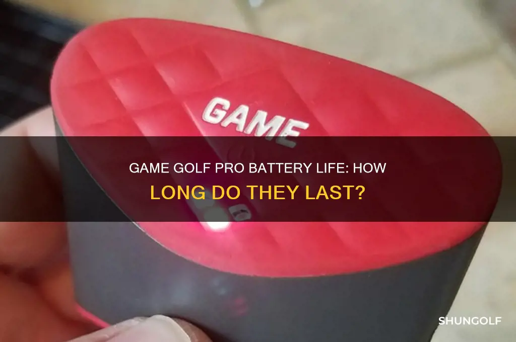 how long do batteries in game golf pro last