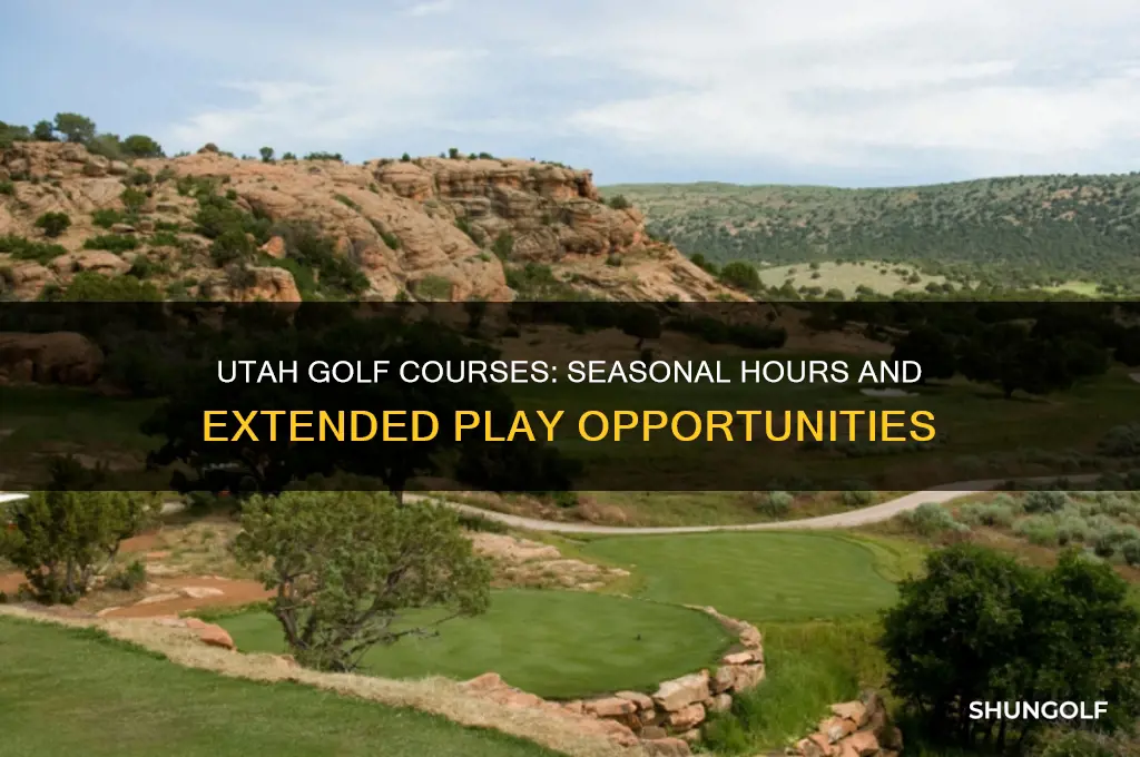 how long do golf courses stay open in utah
