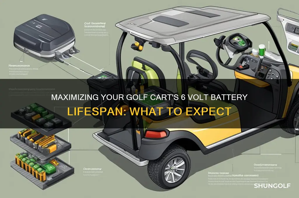 how long does a 6 volt golf cart battery last