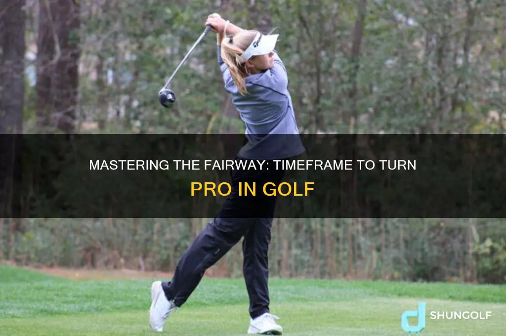 how long does it take to go pro in golf