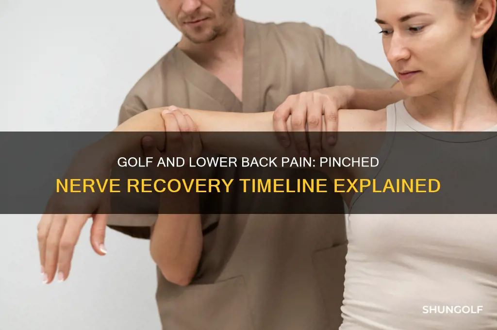 how long golf pinched nerve lower back