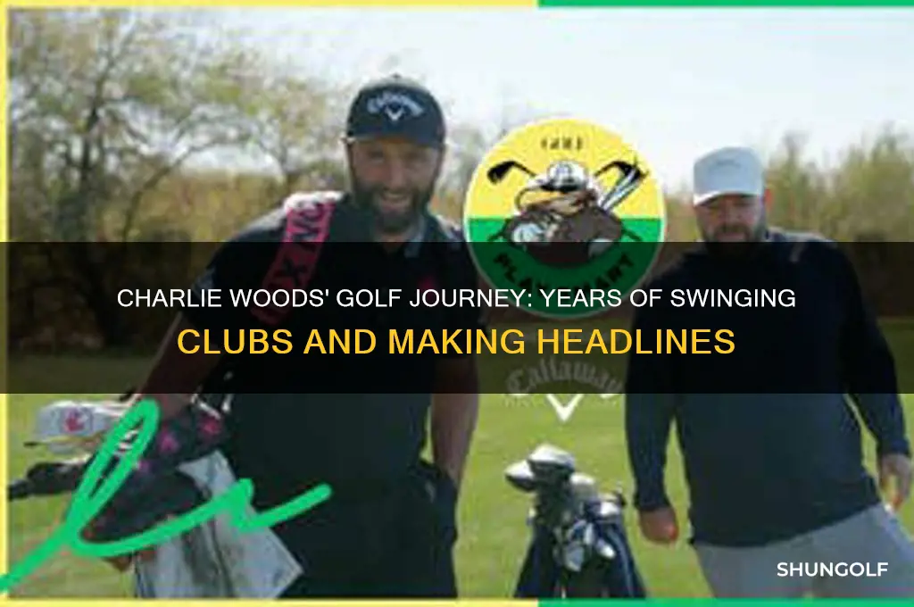 how long has charlie woods been playing golf