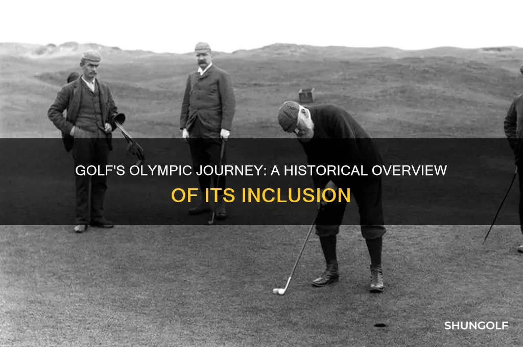 how long has golf been an olympic sport
