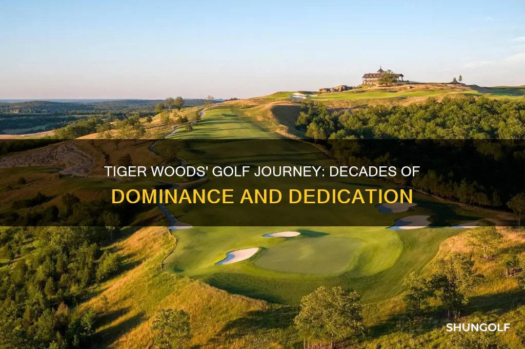 how long has toger woods played golf