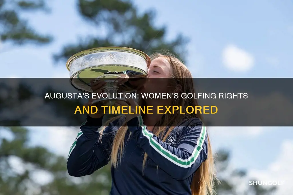 how long have women been allowed to golf at augusta