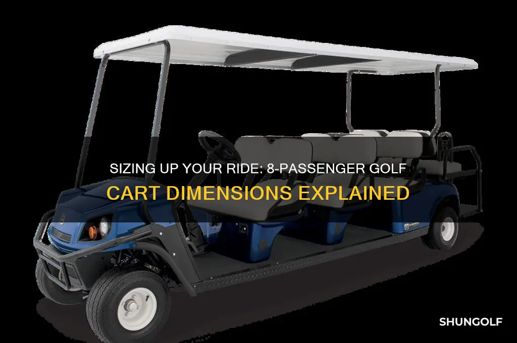 how long is a 8 passenger golf cart