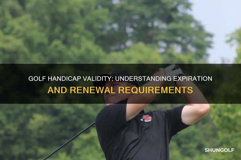 how long is a golf handicap valid for