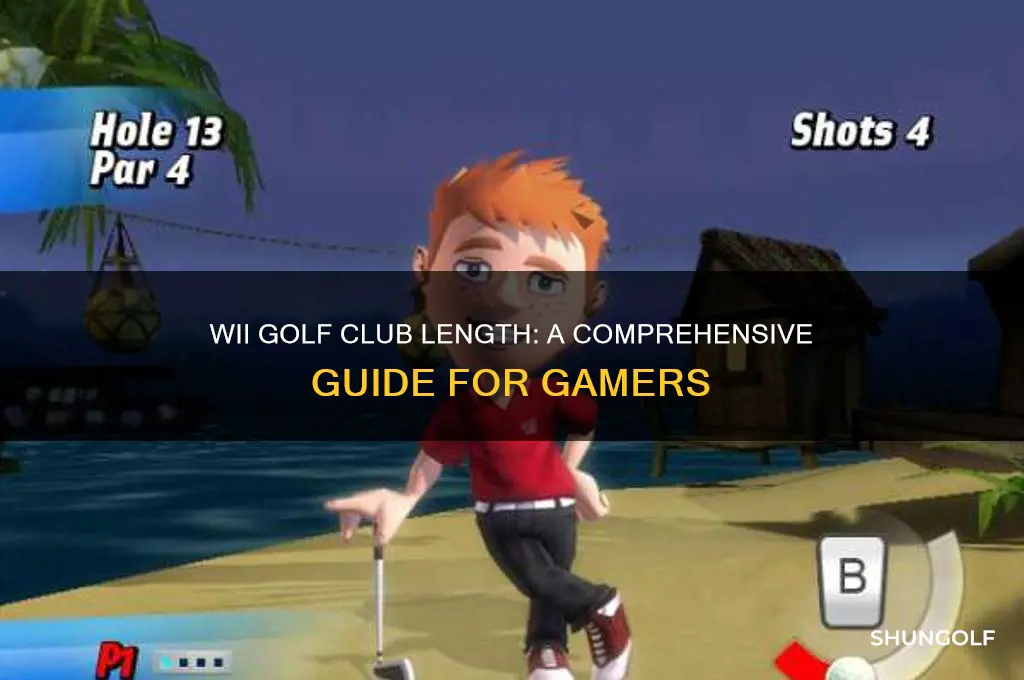 how long is thd golf club for wii