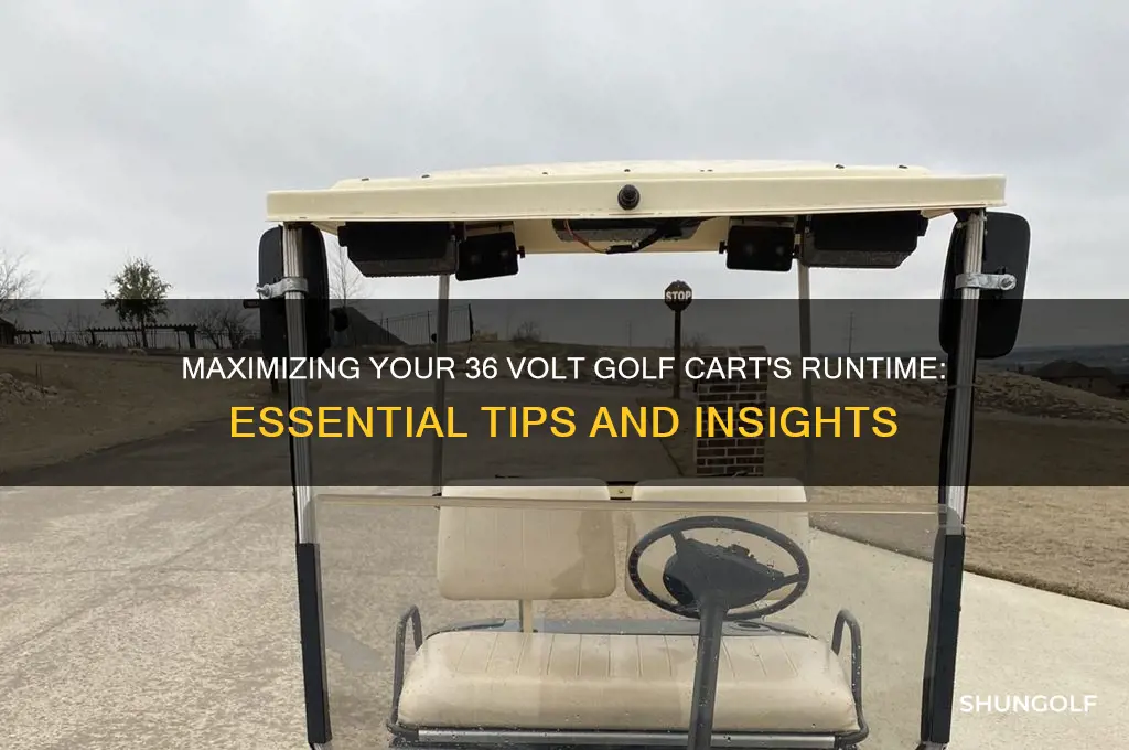 how long should a 36 volt golf cart run