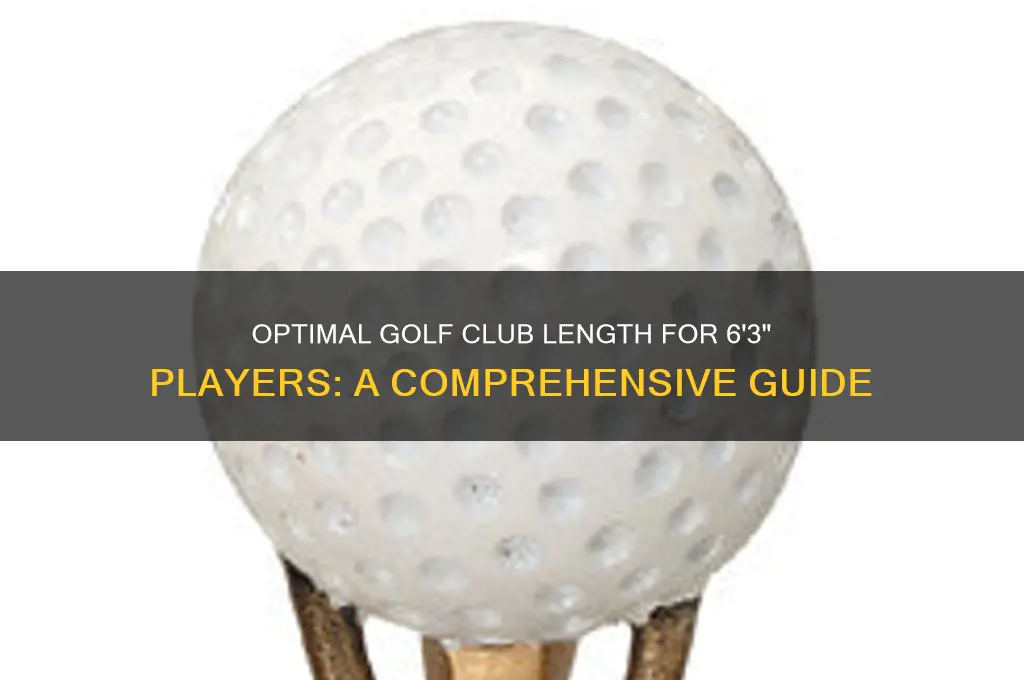 how long should golf clubs be for 6 3