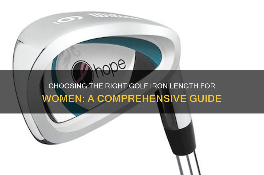 how long should golf iron be fo women