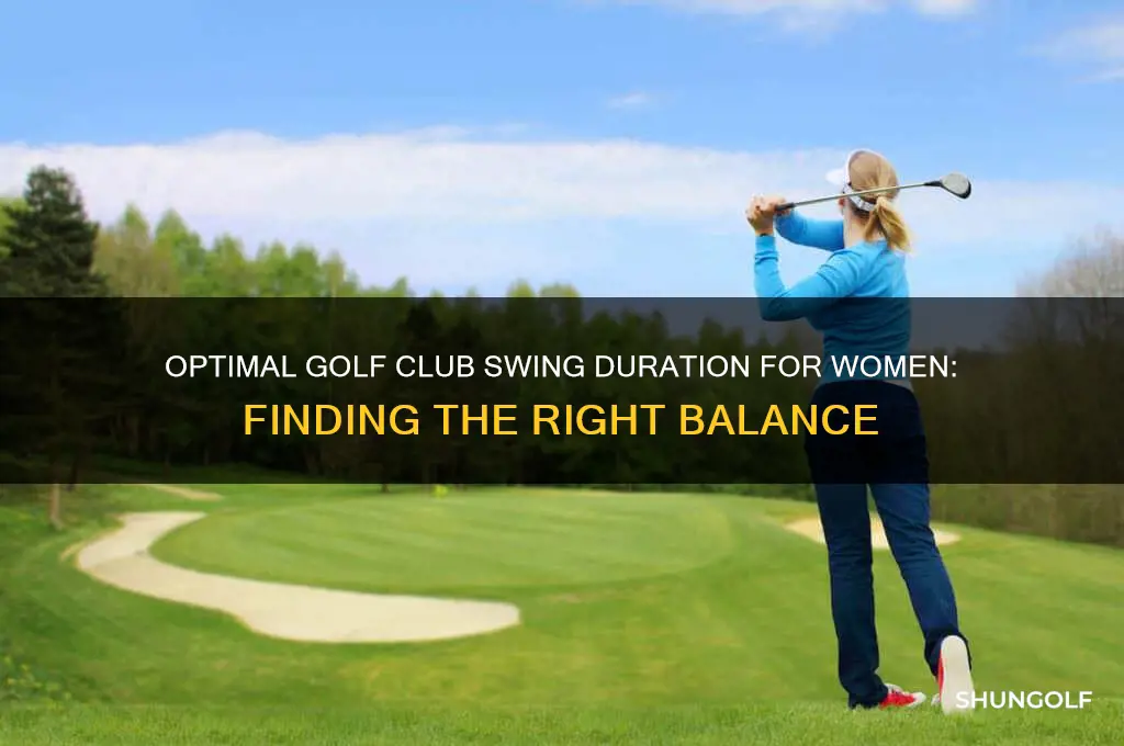 how long shpuld woman hit golf clubs