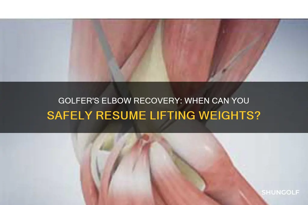 how long stop lifting weights golfer elbow