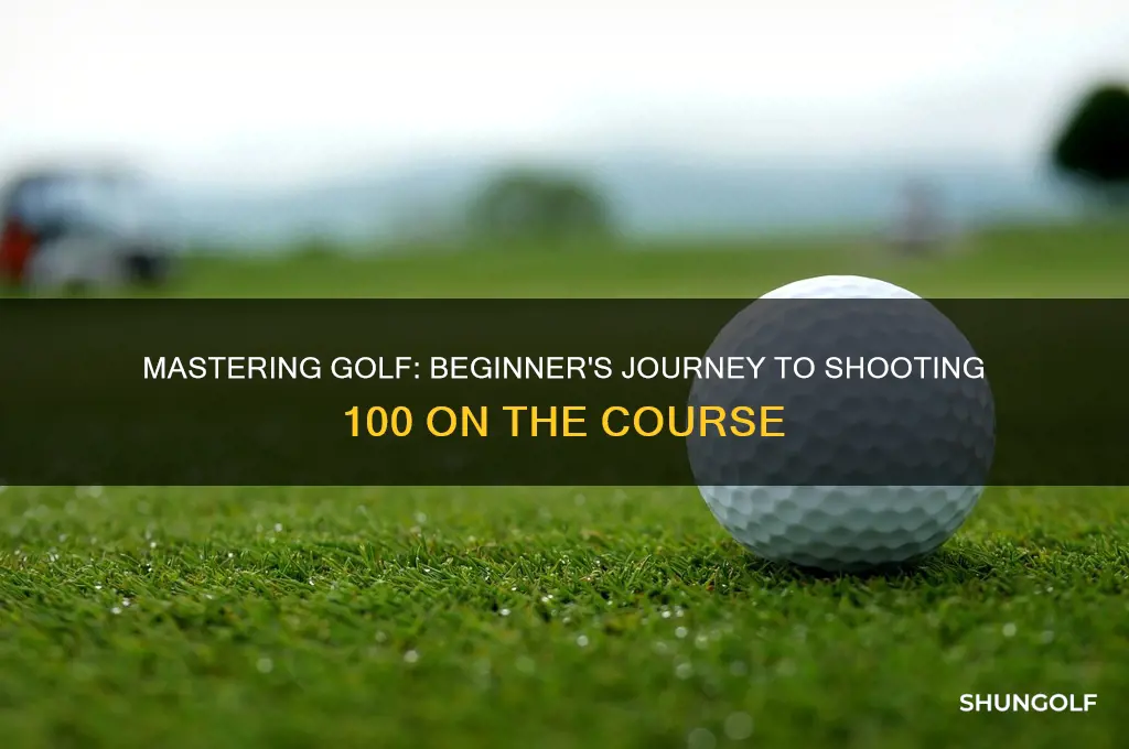 how long till a beginner to shoot 100 in golf