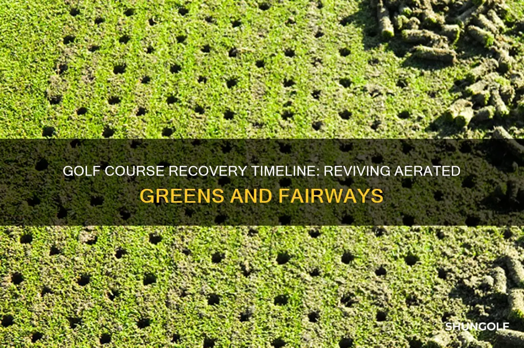 how long till an arriated golf course recovers