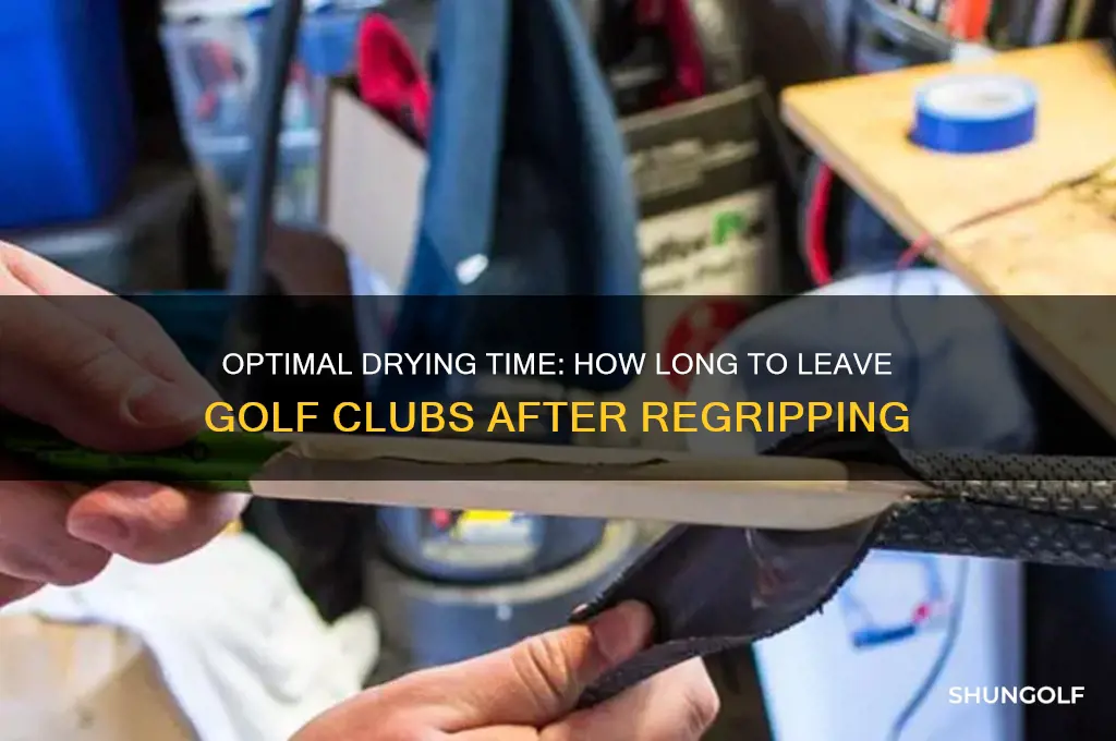 how long to leave golf clubs after regripping