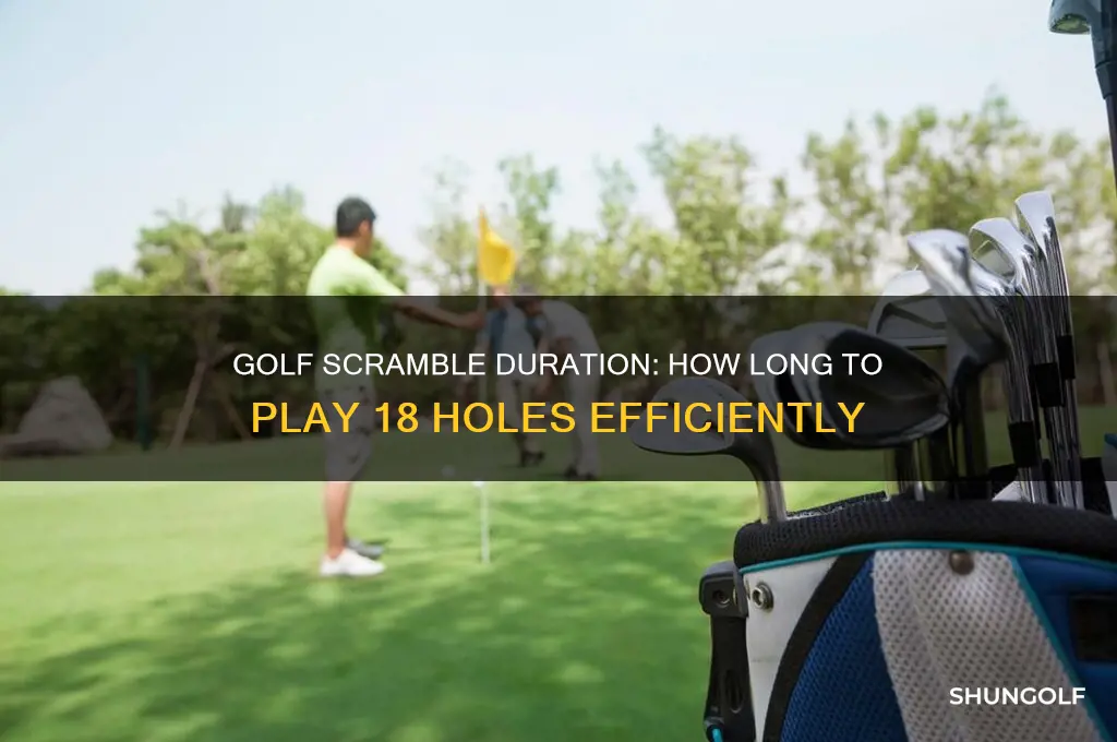 how long to play 18 holes of golf scramble