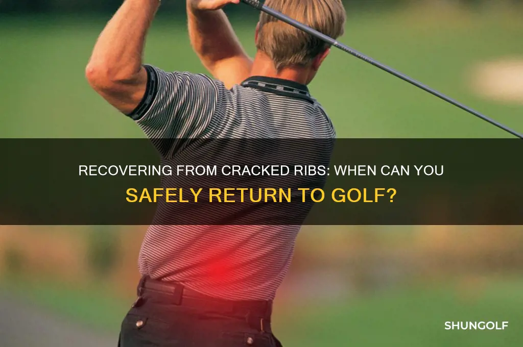 how long to play golf after cracked ribs