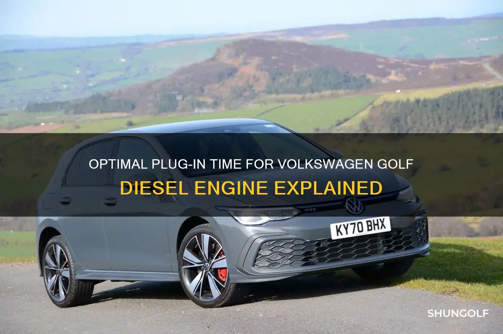 how long to plug in diesel engine for volkswagen golf