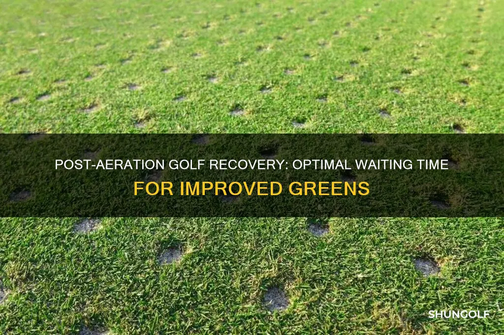 how long to wait after aeration golf
