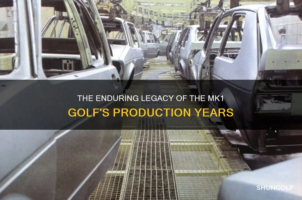 how long was the mk1 golf in production for