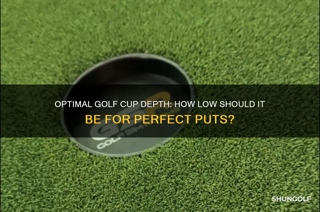 how low do golf cups need to be