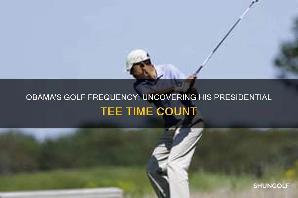 how mahy times did obama play golf