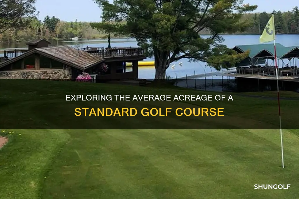 how many acres are a golf course