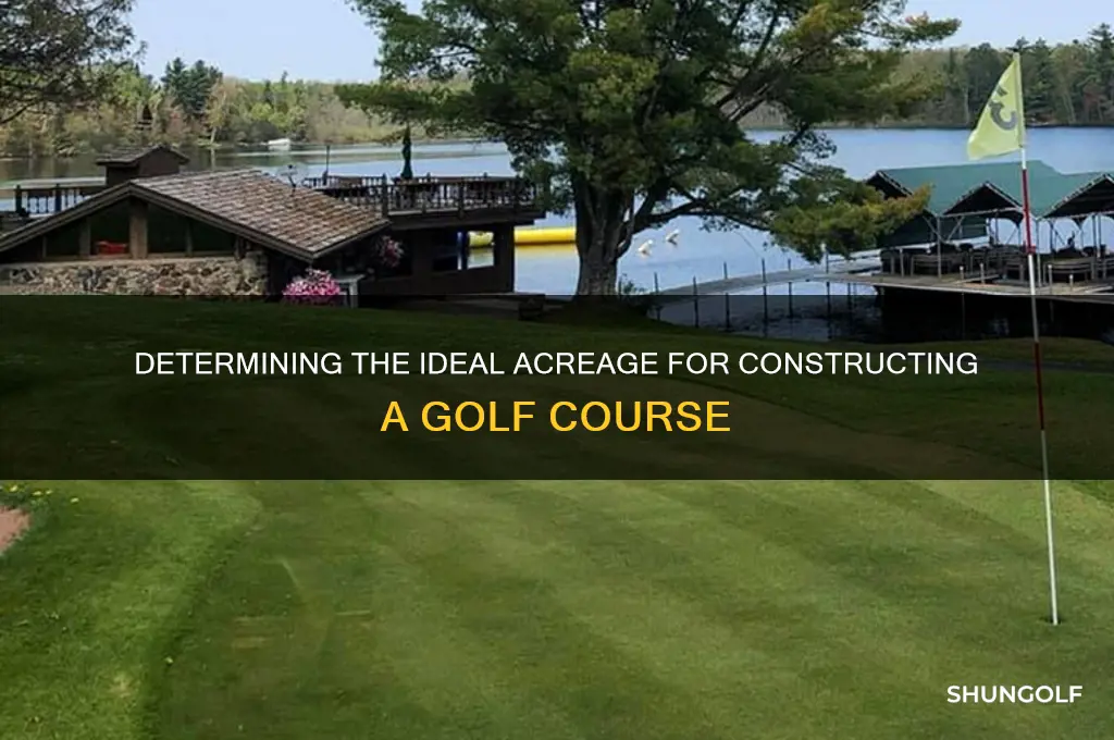 how many acres are required to build a golf course