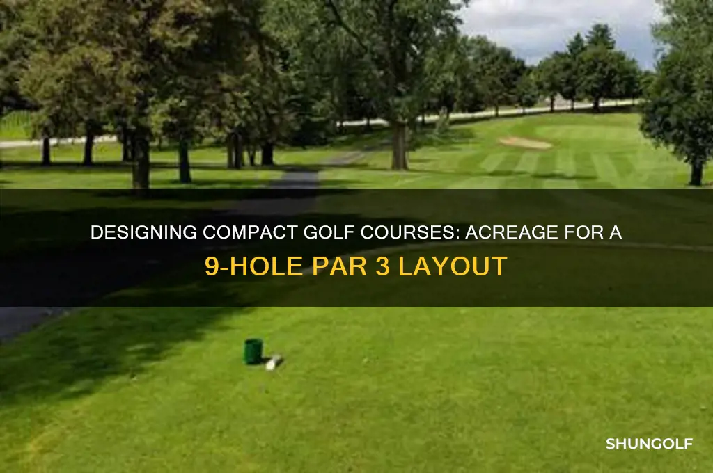 how many acres for a 9-hole par 3 golf course