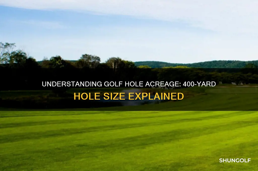how many acres is a 400 yard golf hole