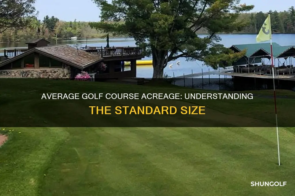 how many acres is an average golf course