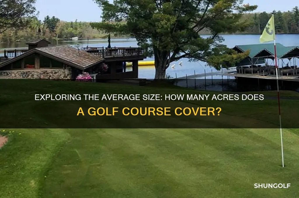 how many acres is the avwrage golf course