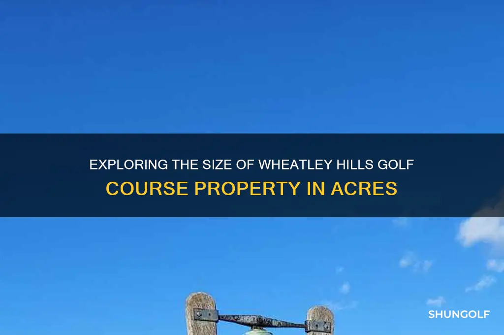 how many acres is wheatley hills golf course property