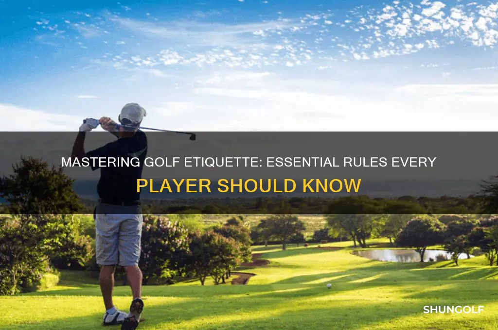 how many basic etiquette rules are there for golf