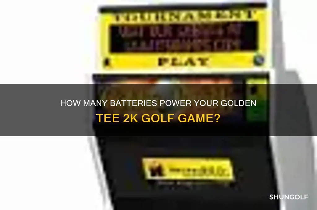 how many bateries in a goldentee 2k golf game
