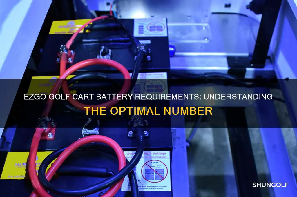how many batteries does a ezgo golf cart take