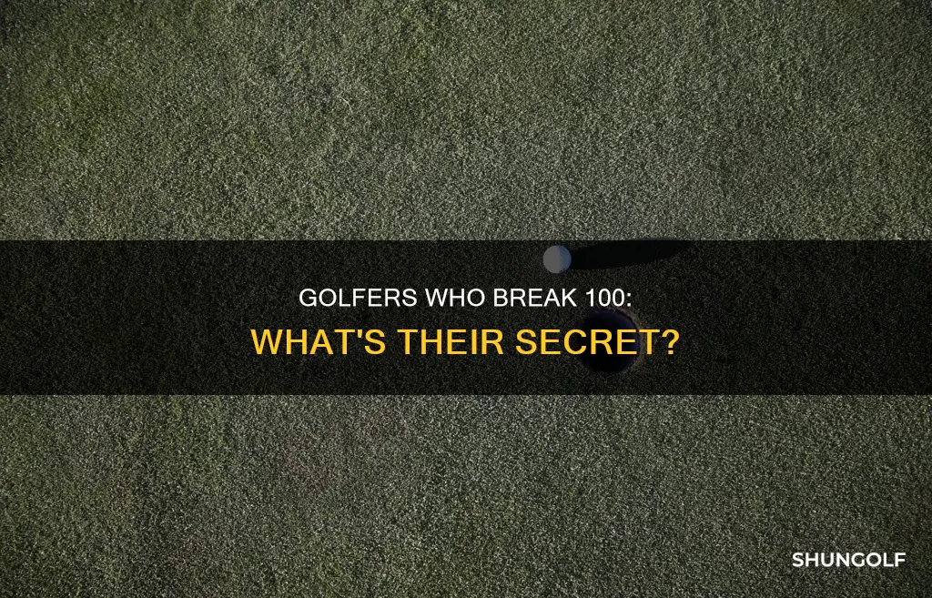 how many break 100 in golf