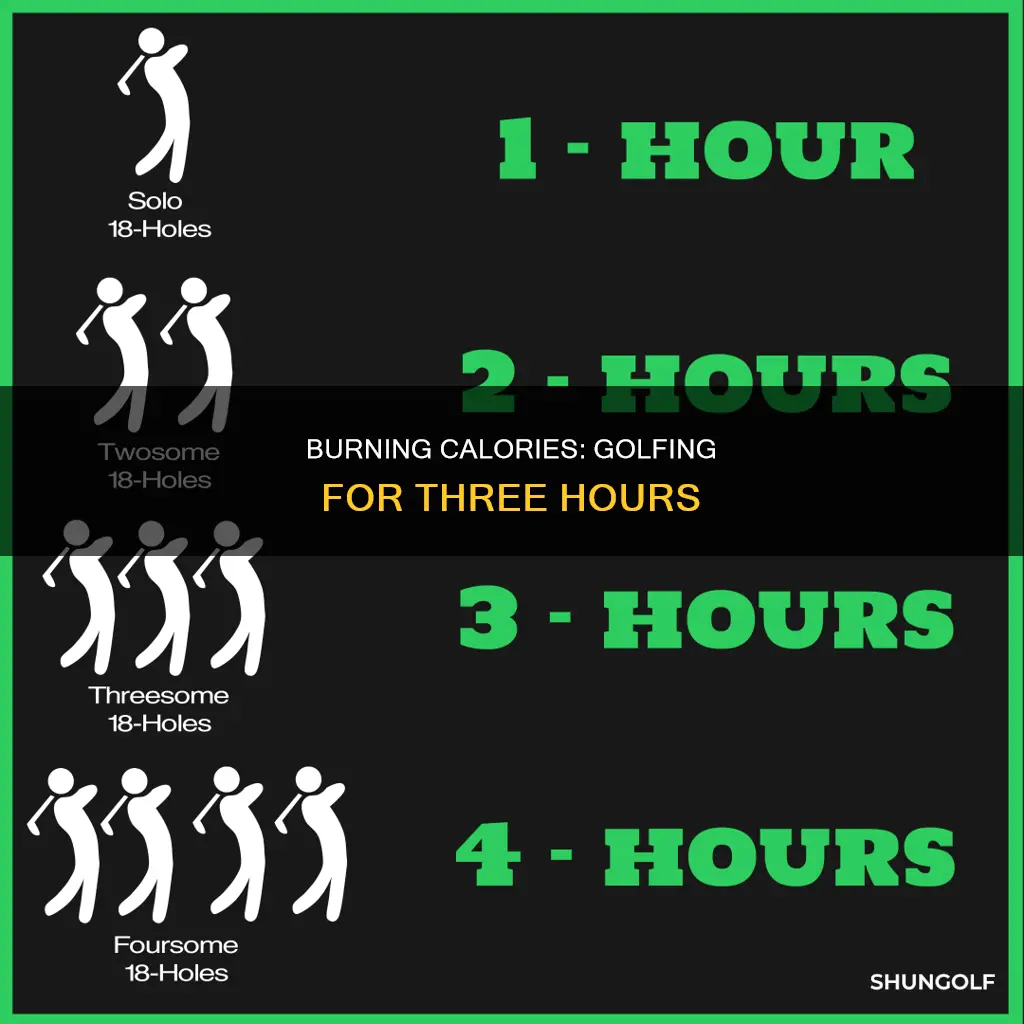 how many calories 3 hrs golf