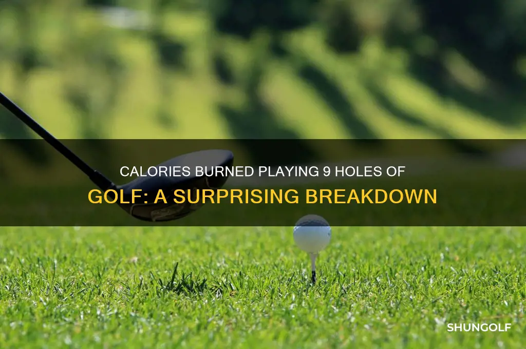 how many calories 9 holes golf