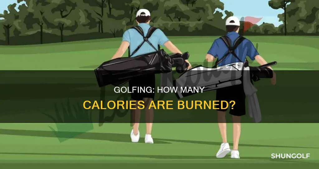 how many calories are burned golfing