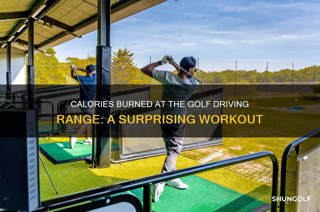 how many calories are burned on the golf driving range