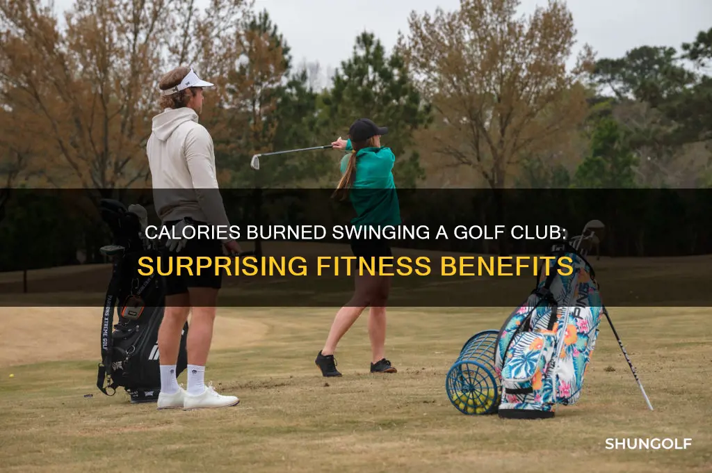 how many calories are burned swinging a golf club